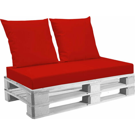 Cuscini per Pallet 120x80 cm Seduta e Schienale in Similpelle Mariotti Belem Rosso (1/5)