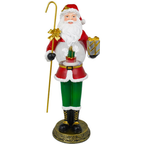 Babbo Natale Carillon H45 cm in Resina con Musica e Luci (1/2)