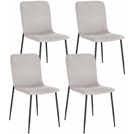 Sedie in stile nordico Greta, Set da 4, Bianco