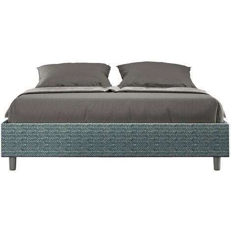 Letto Matrimoniale Sommier 160x200 cm con Rete Azelia Aragona 8 Blu (1/4)