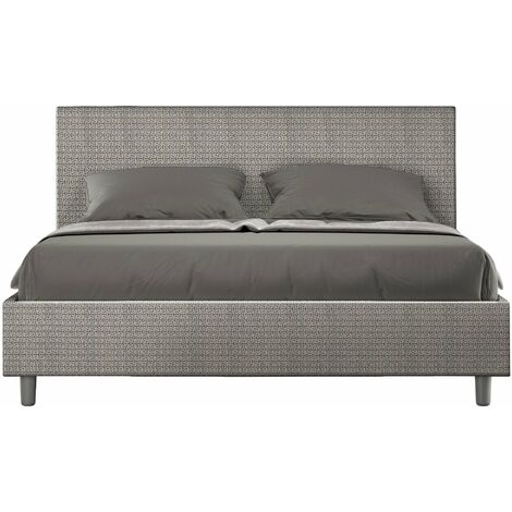 Letto contenitore 140x190 cm in tessuto blu ADELE