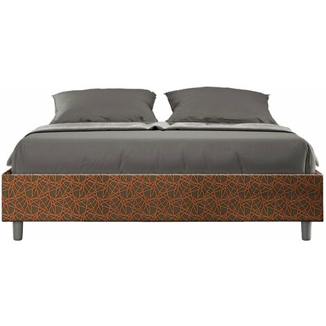 Letto Matrimoniale Sommier 160x200 cm Senza Rete Azelia Era 04 Arancione (1/4)