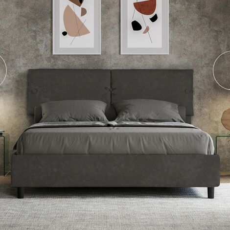 Letto Matrimoniale 160x210 cm Senza Rete Mika Bianco