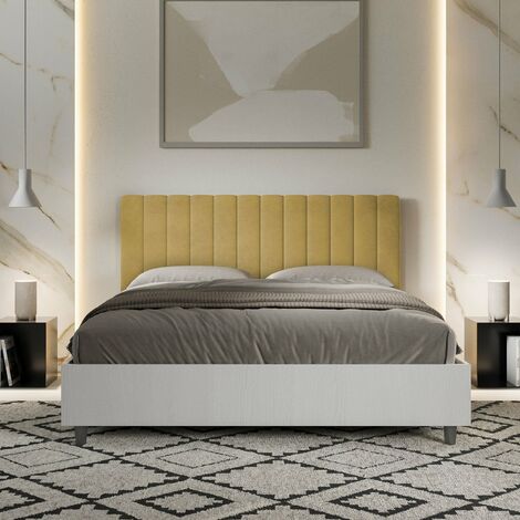 Letto Matrimoniale 160x190 cm Senza Rete Kaia Ocra