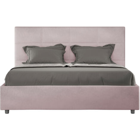 Letto Matrimoniale 160x200 cm con Rete e Contenitore Mika Glicine (1/5)