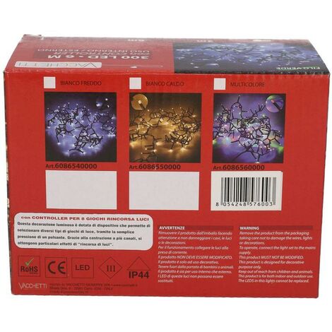 Luci da esterno a LED da 50 m 500 LED multicolore con spina per giardino di casa per la festa di nozze di Natale
