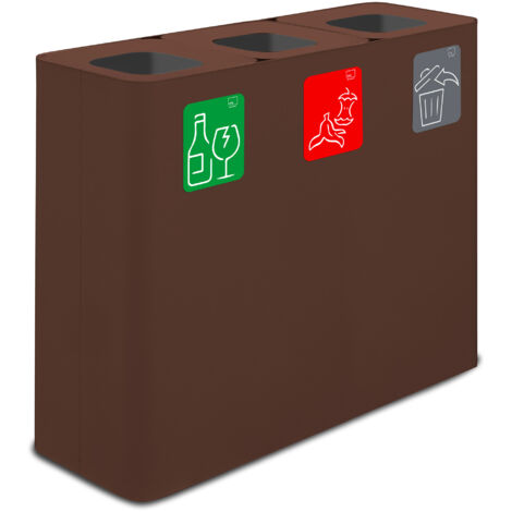EKO Pattumiera Differenziata 2 Scomparti 20L + 20L | Acciaio Inox Antimpronta con Pedale | Chiusura Silenziosa | Sottolavello Compatta Double