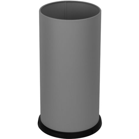 Portaombrelli in Acciaio Verniciato Ø24xh49 cm Con Vaschetta Raccogli Goccia Grigio