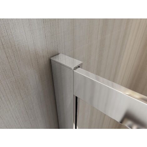 Porta Parete Doccia 130 cm 2 ante Scorrevoli in Cristallo trasparente 6mm H190 Four