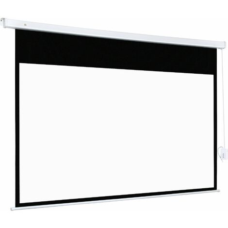 Telo Proiettore 100” 16:9 Portatile 253x7,5x168 cm in PVC e Metallo Bianco (1/5)
