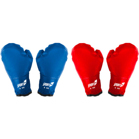 Guantoni da Boxe 6-8 oz in PU  Rosso e Blu