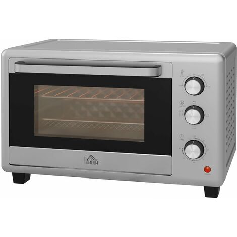 Fornetto Elettrico 30 Litri 1600W con 3 Funzioni di Cottura Argento
