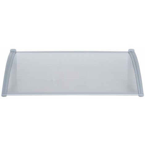 Pensilina Tettoia in PVC e Alluminio 140x70 cm Trasparente