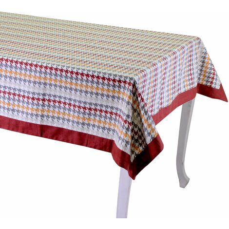 Tovaglia In Cotone 140x180cm Roma Stripes Grigio - Elegante E Lavabile