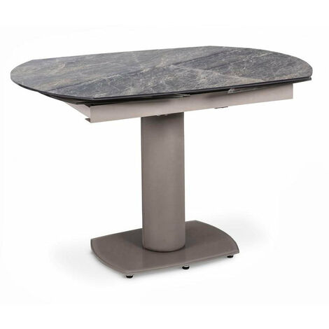 Tavolo Allungabile 90x120/180x76 cm in Vetro Materico Finitura in