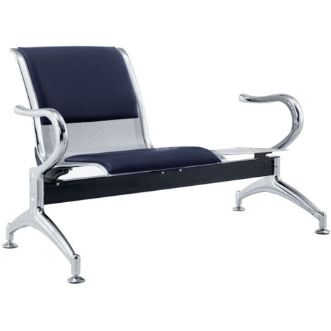 Panca per Sala Attesa Posto da Ufficio con Cuscino e Tavolino in