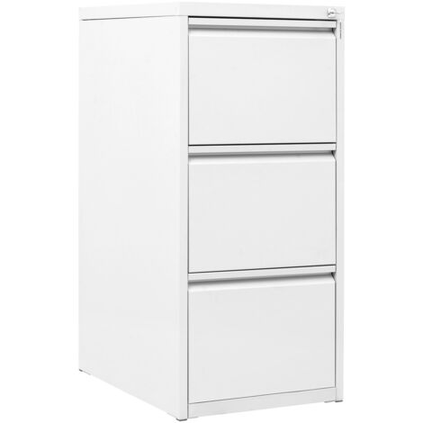 Classificatore 3 Cassetti 46x62x101,2 cm in Metallo Bianco (1/4)