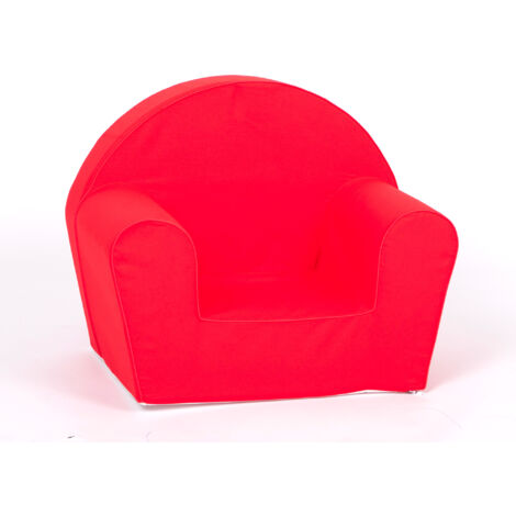 Poltroncina per Bambini 42x31x50 cm in Tessuto Cotone Rosso (1/2)