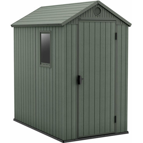 Casetta da Giardino Porta Attrezzi 125,8x184,5x205,1 cmin Evotech+ Keter Darwin 4x6 Verde