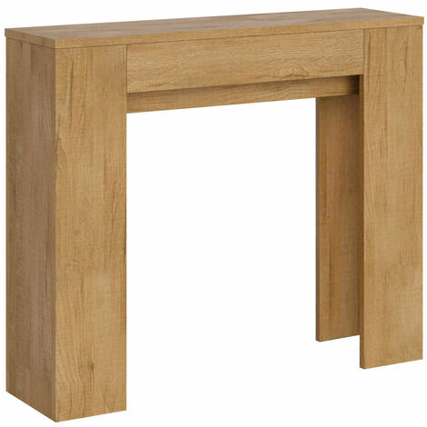 Consolle Allungabile 90x25/181 cm Pannelli in Nobilitato Slick Quercia Natura (1/4)