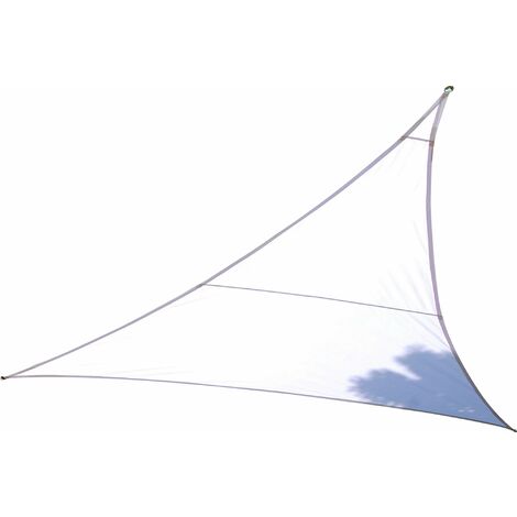 Tenda Vela Ombreggiante Triangolare 5x5x5m in Poliestere Bauer Bianco (1/2)