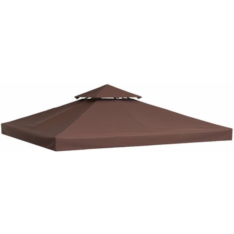 Tetto Di Ricambio Per Gazebo 3x3 Metri | Antracite | Impermeabile In Poliestere Con PVC | Solo Copertura - 2