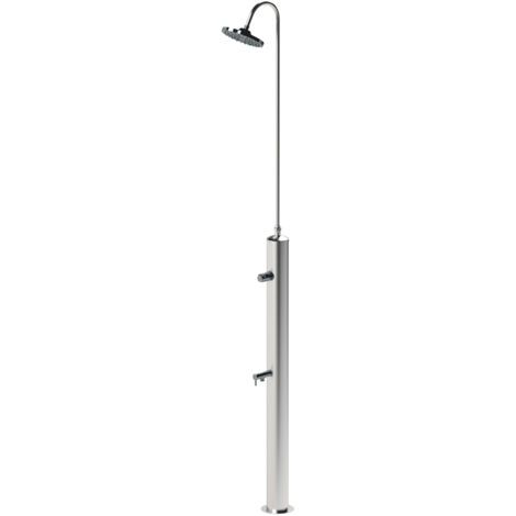 Doccia da Giardino con Rubinetto Chiusura Manuale Doccia e Lavapiedi Minijet-R Inox Anodizzato (1/5)