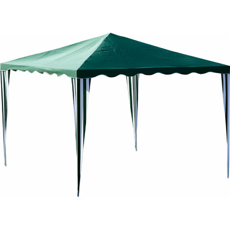 Gazebo da Giardino in Acciaio 3x3m Bauer Verde (1/2)