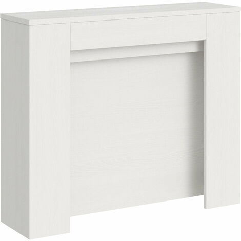 Consolle Allungabile 90x25/211 cm Pannelli in Nobilitato Kiba Bianco Frassino