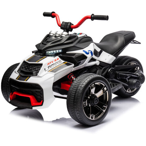 Mini Quad Elettrico per Bambini 3 Ruote 12V ATV 3.0 Bianco