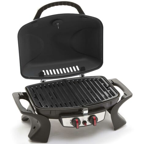 Barbecue a Gas GPL Portatile 2 Fuochi Taddei Easy Nero