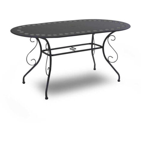 Tavolo da giardino metallo nero ⌀ 120 cm MALETTO | Leroy Merlin