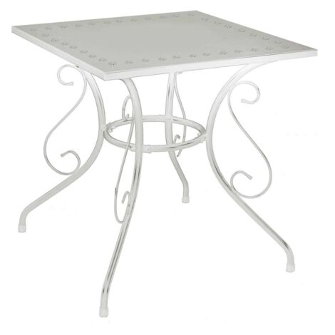 Tavolo da Giardino 70x70xh72 cm in Metallo New Old Bianco (1/3)