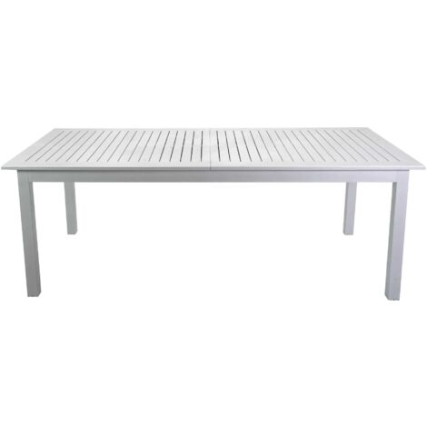 Tavolo Allungabile da Giardino 150/210x89xh75 cm in Alluminio Monterey Bianco