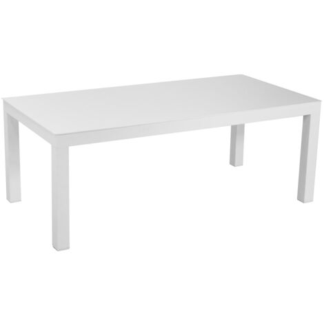 Tavolino 120x60xh45 cm in Alluminio Bianco