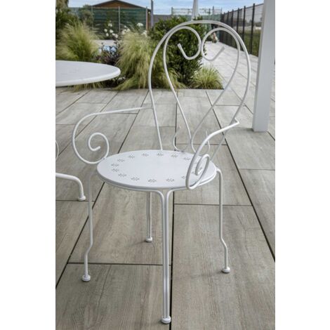 Sedia da Giardino 49x48xh90 cm in Metallo New Old Bianco