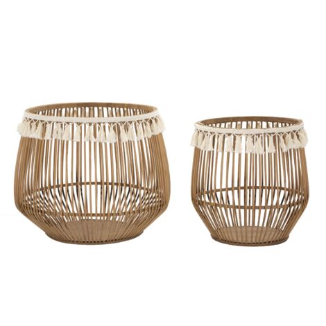 Set 2 Cestoni Fuji Ø 47x39,5-34x36,5 cm in Rattan (1/5)
