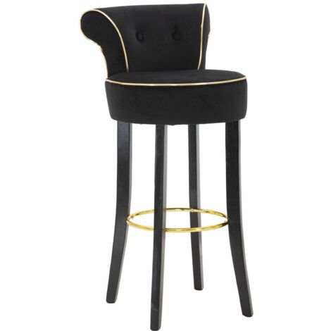Sgabello Bar Luxy Nero 46x48x96 cm in Legno e Plastica (1/5)
