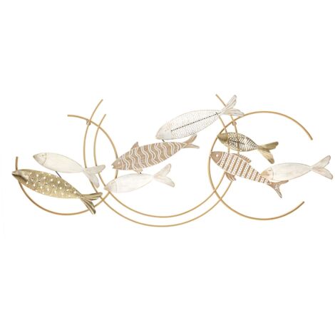 Pannello da Muro Fishy Move 142,9x5x61,6 cm in Ferro