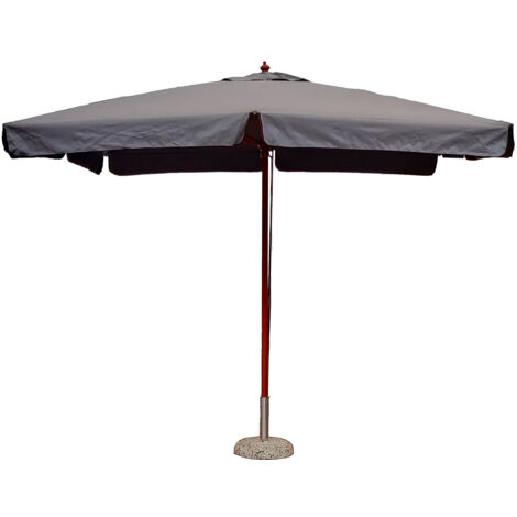 Ombrellone Da Giardino Casa.pro Con Manovella - Diametro 300 Cm In Poliestere UV - Grigio
