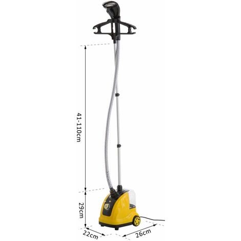 HomCom Stiratrice a Vapore Verticale 1750W Professionale 1.2L, viola