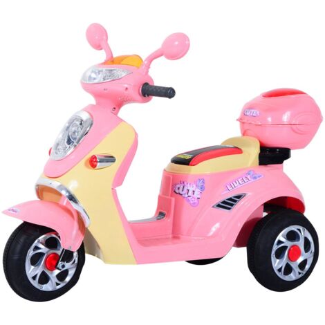 Moto Elettrica per Bambini 6V Motorino Rosa