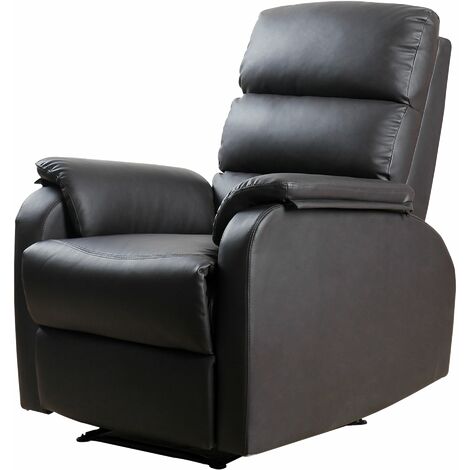 Ibbe design poltrona reclinabile relax girevole nero reclinabile