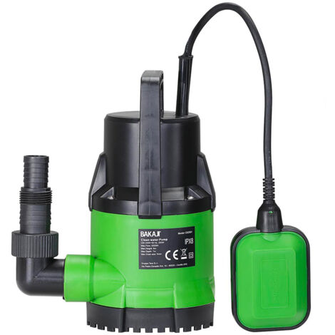 Pompa Immersione Elettropompa Sommersa Acque Chiare 250W 5000L/h Fondo Piatto (1/5)
