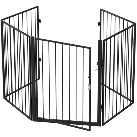 Pare-feu / Protection Pour Cheminée - Panneau Acier Noir (occasion)