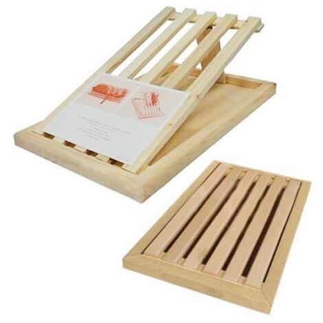 Tagliere Per Pane In Legno Con Raccoglibriciole - 26x37.5 Cm, Per Affettare Pane, Bagel, Servire