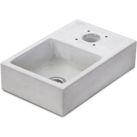 Base Vaschetta per Fontanda da Giardino 25x39xH10 cm in Calcestruzzo Plinto Grigio CLS