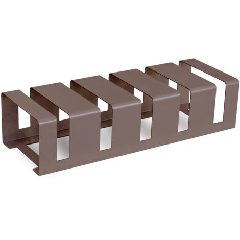 Rastrelliera Portabici 5 Posti 106x38x24 cm in Metallo Verniciato Tortora