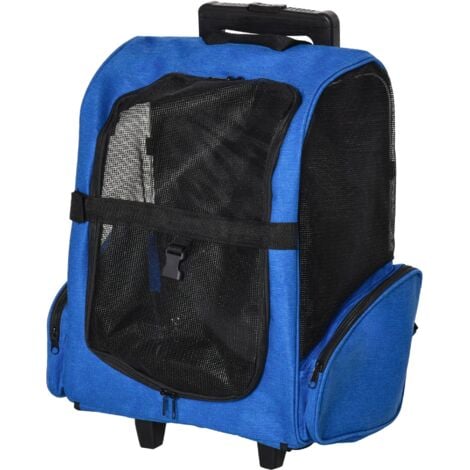 Trasportino Zaino in per Cani e Gatti 42x25x55 cm con Tasche e
