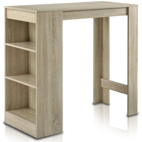 Consolle Divano HOMISSUE - Rustica, 3 Ripiani, Legno E Metallo, 140cm